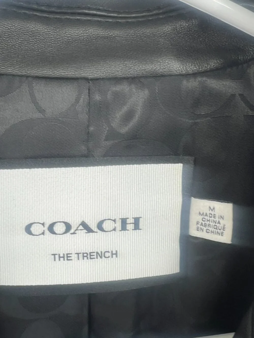 Coach Mini Leather Trench 100% Lambskin Leather Black Women's Medium - Picture 4 of 6
